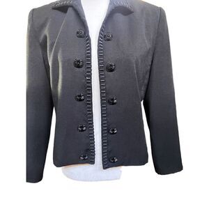 Henry Lee  blazer  black jewels faux buttons size 8P